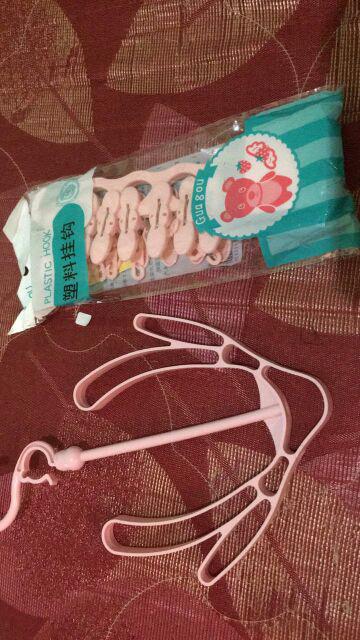 Gantungan Jemuran Tempel Wall Hanger 10 Jepit Baju Jemur Pakaian