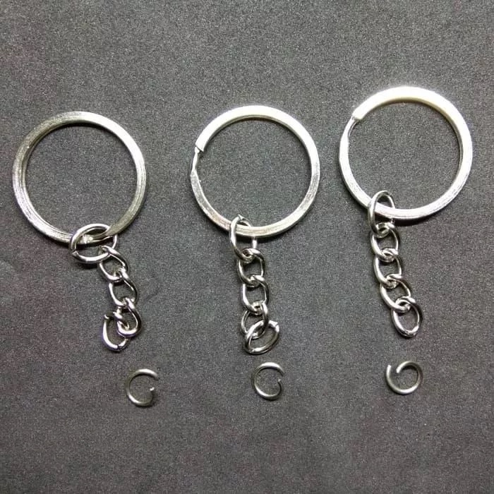 RING BESI / PENGAIT KAITAN / RING GANTUNGAN KUNCI GEPENG PIPIH 25MM &amp; 28MM / GANTUNGAN KUNCI GEPENG