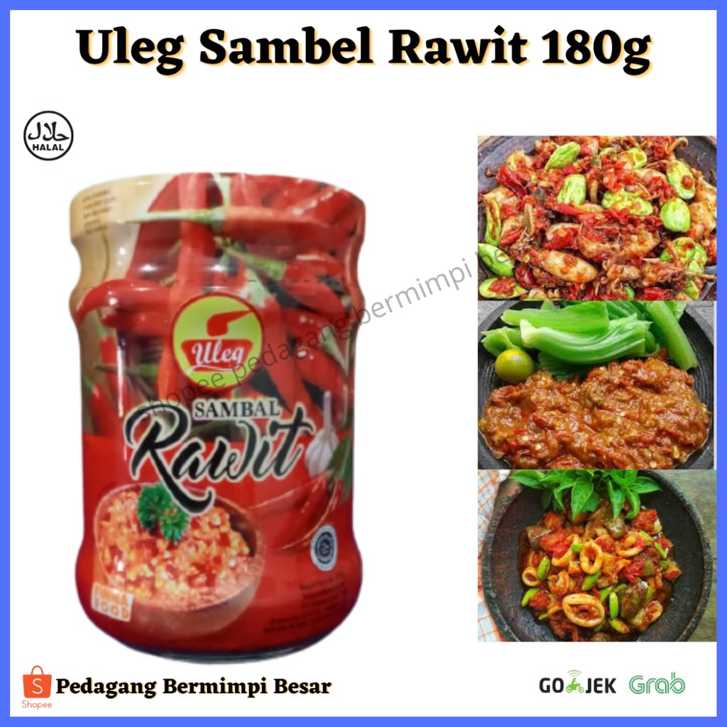 Sambal Uleg Rawit 180g/ Uleg Sambal Rawit Finna (Jar)/ Sambel Rawit
