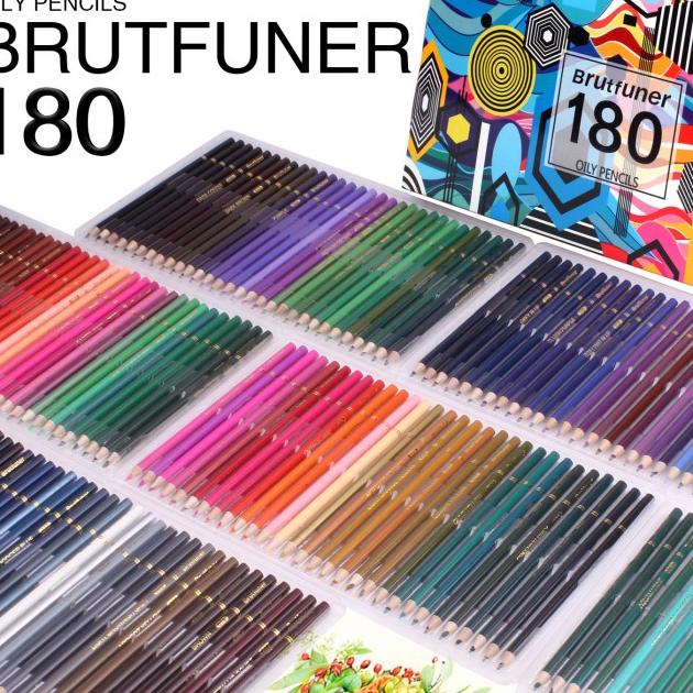 

Pensil Warna Brutfuner Painting Oil Pencil Artist Color Pencil Set 180