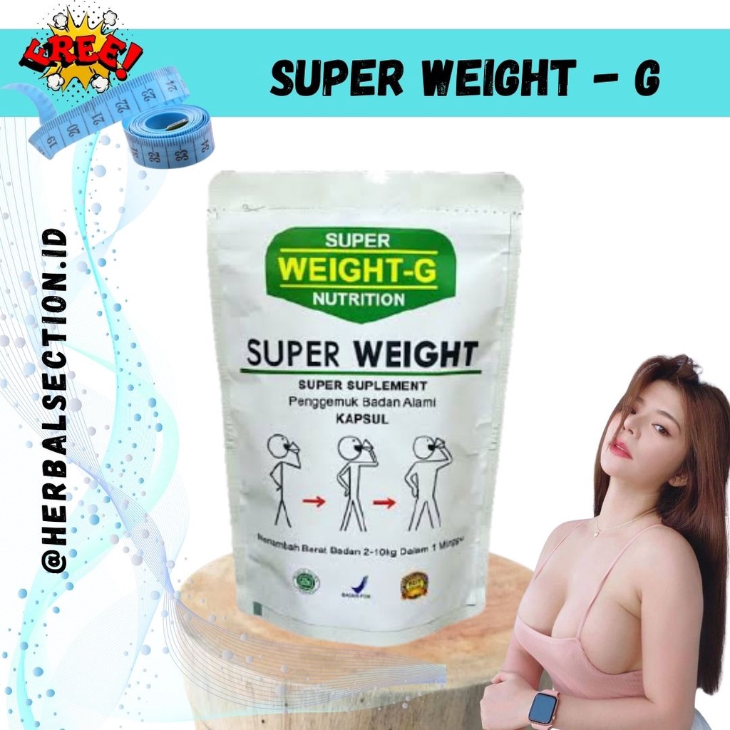 [COD] SUPER WEIGHT GAIN KAPSUL | OBAT GEMUK ~ PENGGEMUK BADAN TERBUKTI MENAMBAH BERAT [100% HERBAL A