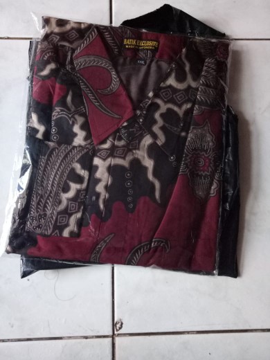 Baju Batik Pria Tangan Panjang Kemeja Batik Jumbo Cowok Modern Terbaru Exclusive Seragam Furing