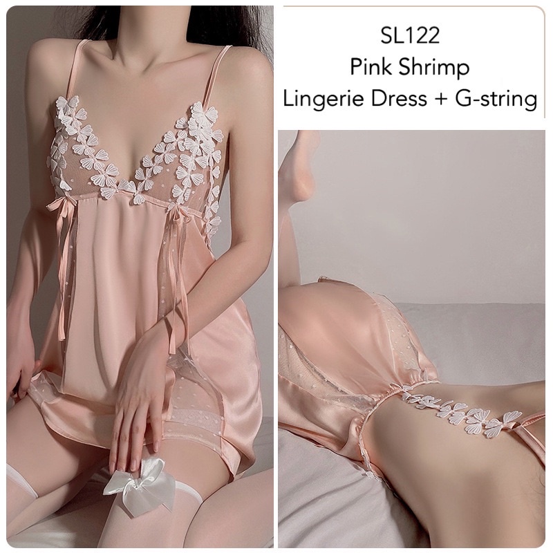 Lingerie Dress Sexy Wanita/ Baju Tidur Sexy Wanita / Lingerie Sexy Dress Transparan/ Sleepwear Sexy 122