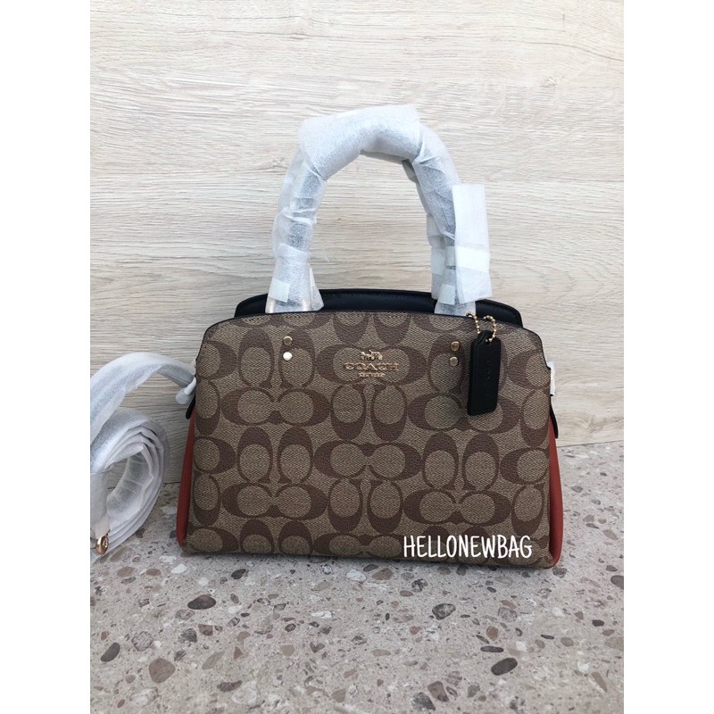 Tas Coach original - Coach mini lillie in signature khaki multi