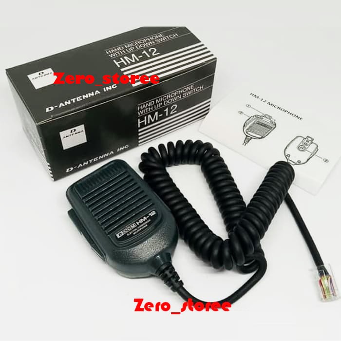 Mic D Antenna HM-12 Icom IC-2100 , IC-2200, IC-2300 Microphone soket hm12 hm 12 bukan hm133 hm 133