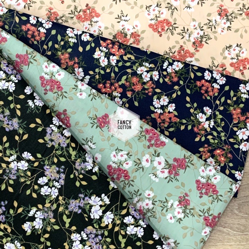 kain katun jepang motif fancy flowery D2601