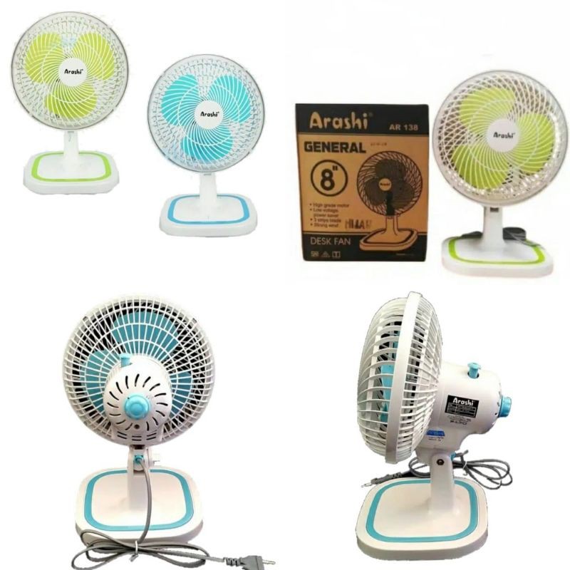 Kipas Angin Duduk / Desk Fan Arashi General 8&quot; AR-138
