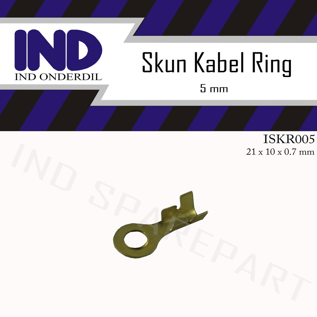 Skun-sekun-terminal Kabel Kuningan Ring-bulat-bulet Lubang Kecil 5 Mm