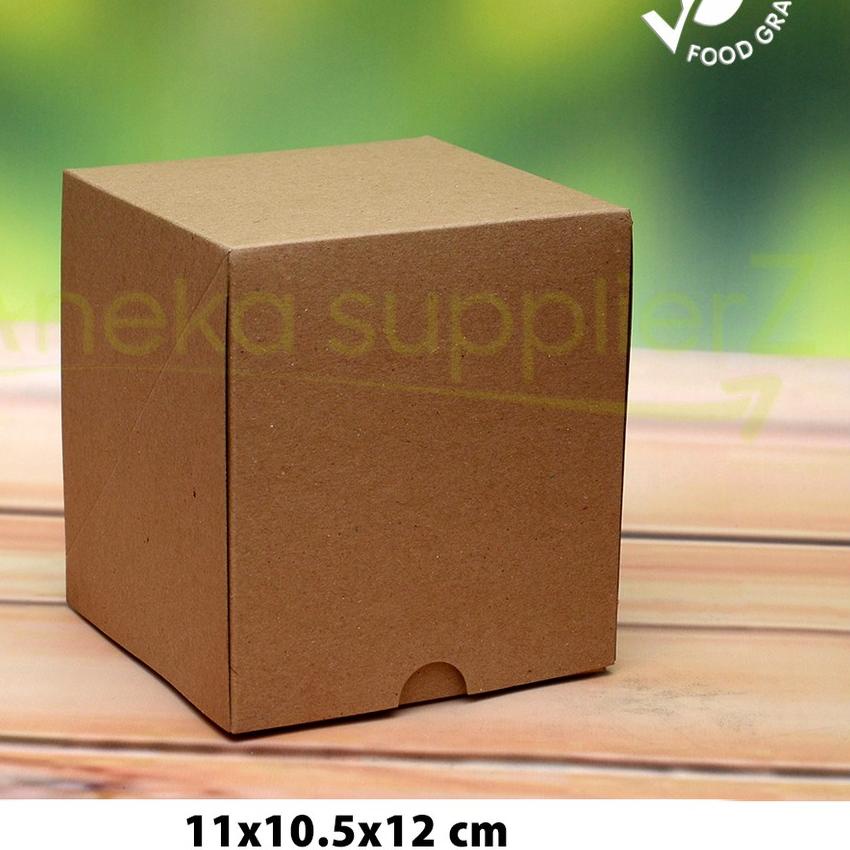 

ⅎ Cake Box - Kotak Kue - Box Kue - Dus Kue SLICE -KRAFT COKLAT-11 x10.5x 12 cm (20pc) ◙