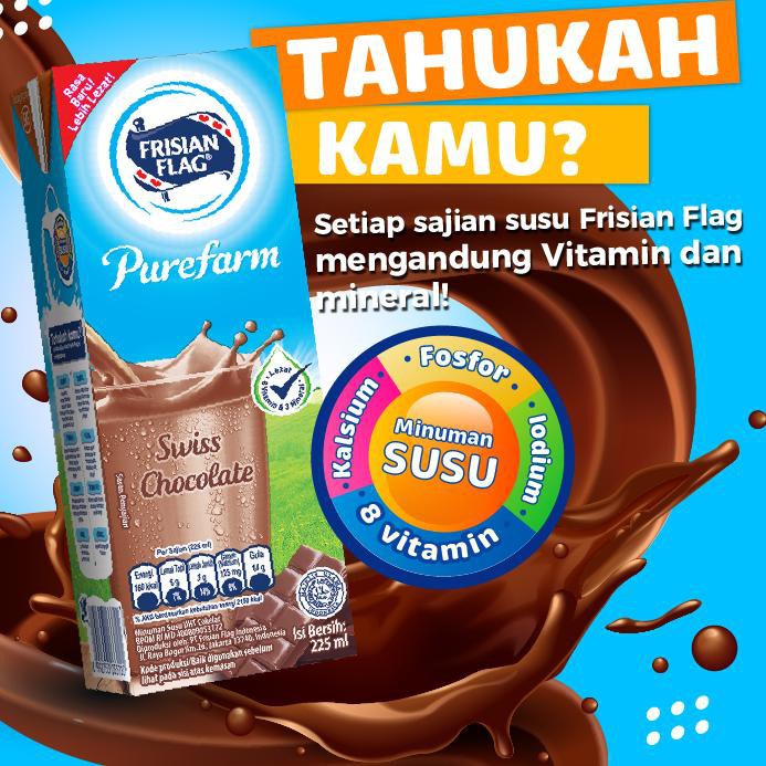 

[KODE BARANG 4] Frisian Flag UHT Chocolate 225ml x 6 x3 TERMURAH!!!