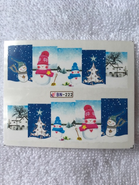 Water Decal Nail Art Stiker/Stiker Kuku Natal 4