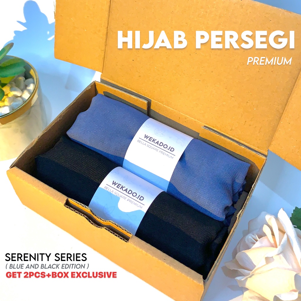 𝐖𝐄𝐊𝐀𝐃𝐎 - BUY 1 GET 1 Hijab Segiempat Premium | Double Hycount | Bella Square