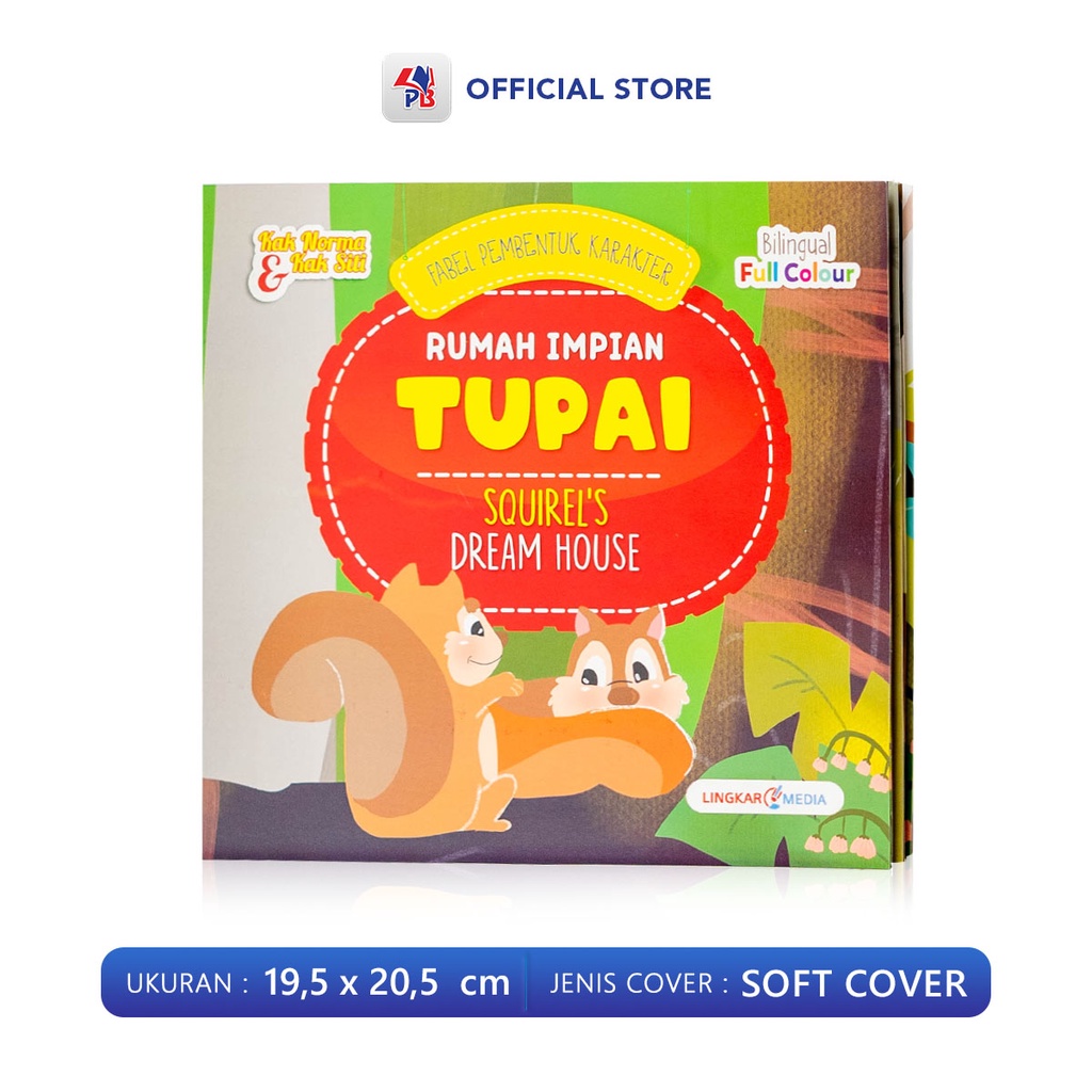 Buku Cerita Anak Bergambar / Buku Dongeng Anak Bergambar Bilingual Fabel Pembentuk Karakter Impian Panda Tupai Lebah Sendirian Beruang Antre Rubah Berubah-5