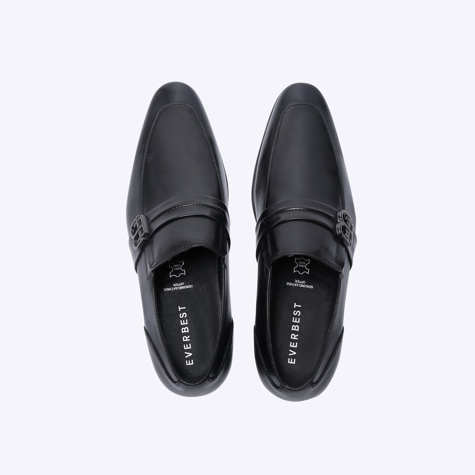 SEPATU FORMAL EVERBEST PRIA ORIGINAL PANTOFEL KULIT ASLI HITAM EM61