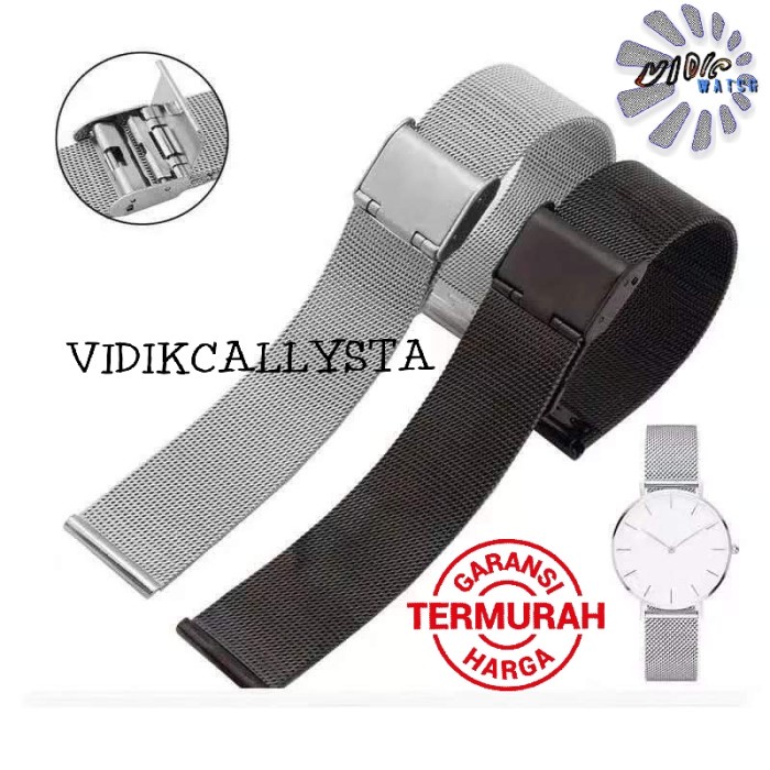 Tali jam tangan shark mesh Rantai Rante pasir 12 14 16 18 20 22 24 MM