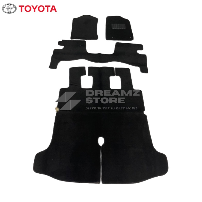 ORIGINAL KARPET MOBIL TOYOTA RUSH GATSBY BLACK - BLUDRU FULL SET