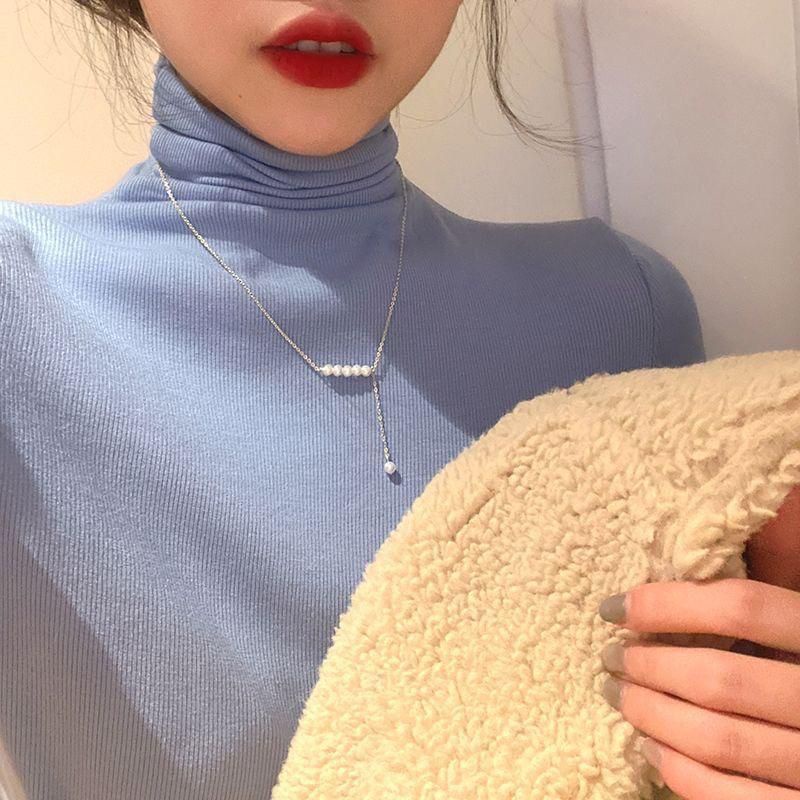 Arabella Korean Pearl Necklace Kalung Mutiara Tarik Ulur Rantai Korea