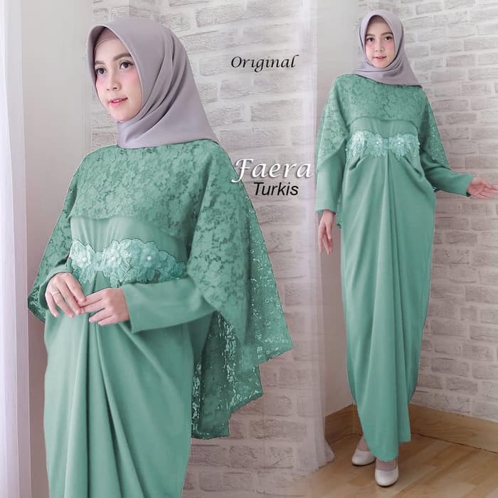 BAJU KAFTAN MUSLIM WANITA TERBARU FAERA TURKISH / KAFTAN PESTA MEWAH / BAJU KAFTAN TERBARU