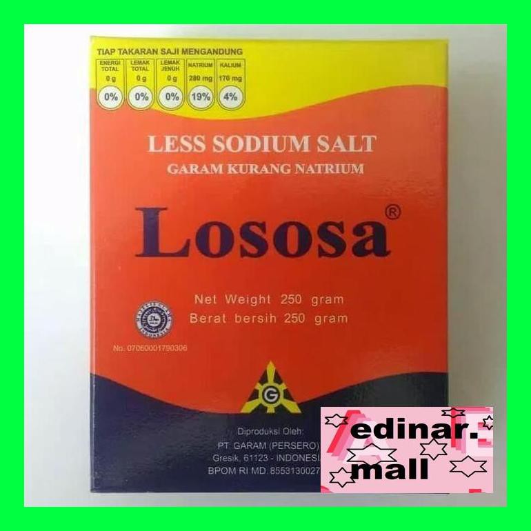 

50Siusbu Lososa Garam Rendah Natrium 250 Gram Bud050S