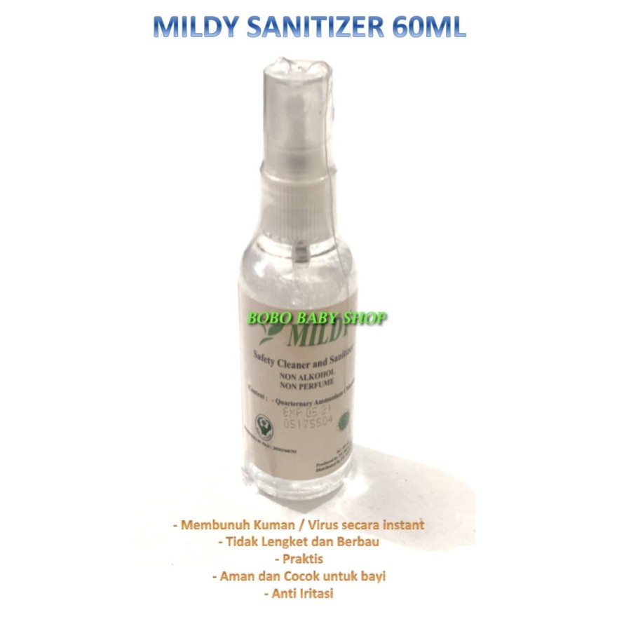 Mildy 60ml Hand Sanitizer Non Alkohol - Antiseptic hand sanitizer Anti Virus Corona