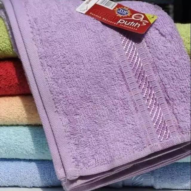 HANDUK MERAH PUTIH KECIL/UK.50×100/HANDUK MANDI/DEWASA/ HANDUK POLOS /HANDUK MURAH