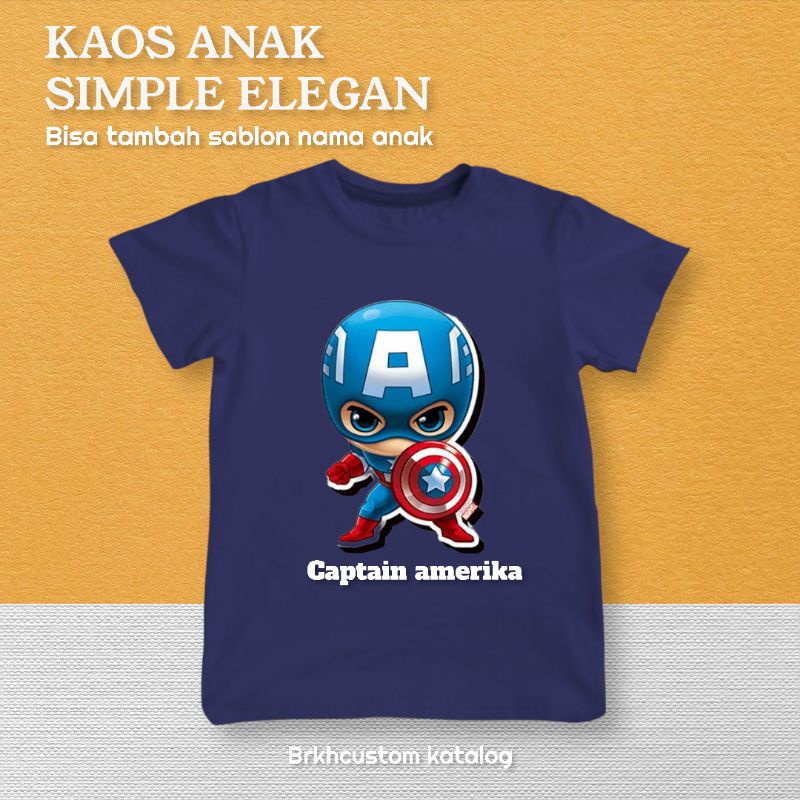 KAOS ANAK LAKI-LAKI DAN PEREMPUAN | KAOS DISTRO ANAK | USIA 6-12 TAHUN | MARVELS | AVENGERS | MURAH