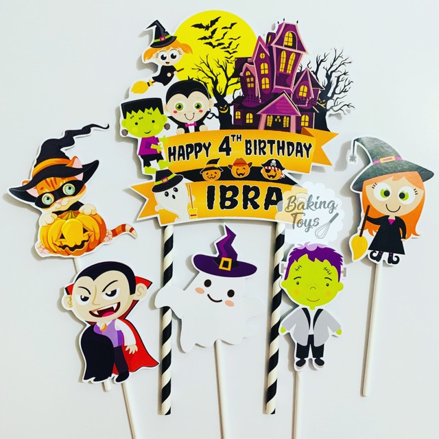 Helloween Topper Cake Birthday Hiasan Kue Shopee Indonesia