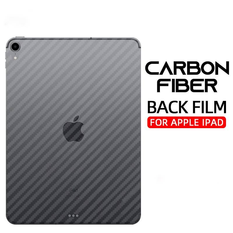 2Pcs Carbon Fiber Soft Back Protective Flim for Apple iPad Pro 12.9 11 2021 2020 2018 Screen Protector iPad Air 4 3 2 1 iPad 9 8 7 6 5 iPad 10.2 Mini 6 5 4 3 2 1 8.4 7.9