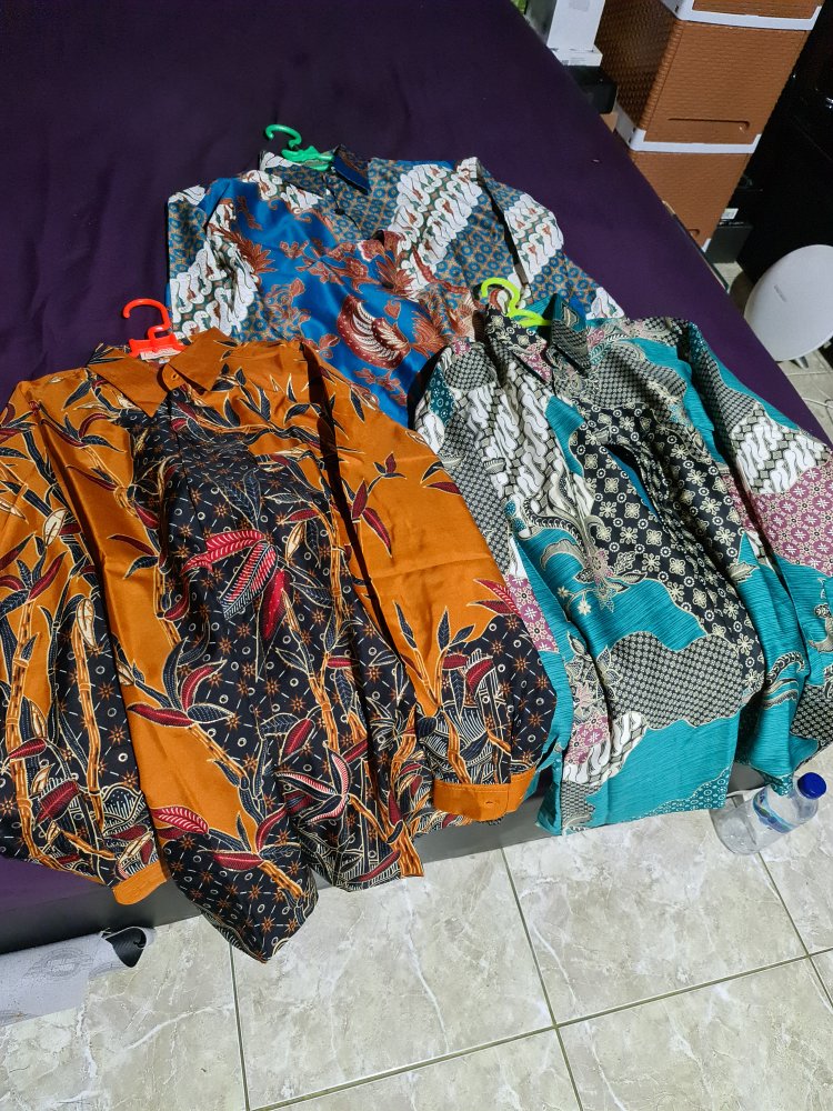 Kemeja Batik - Semi Sutera - Kemeja Textile Furing Hq - No Sanwos