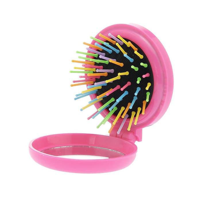 Sisir Lipat Rainbow Portable RANDOMCOLOR / Sisir Travel / Sisir Anak &amp; Dewasa