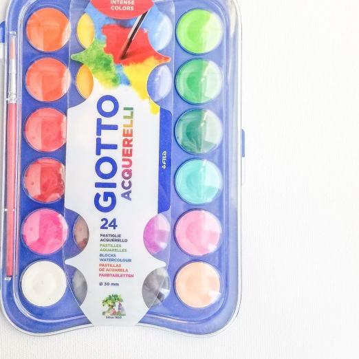 

֍ Giotto Acquerelli Watercolor set 24 dia 30mm / Cat Air Giotto set 24 ✲