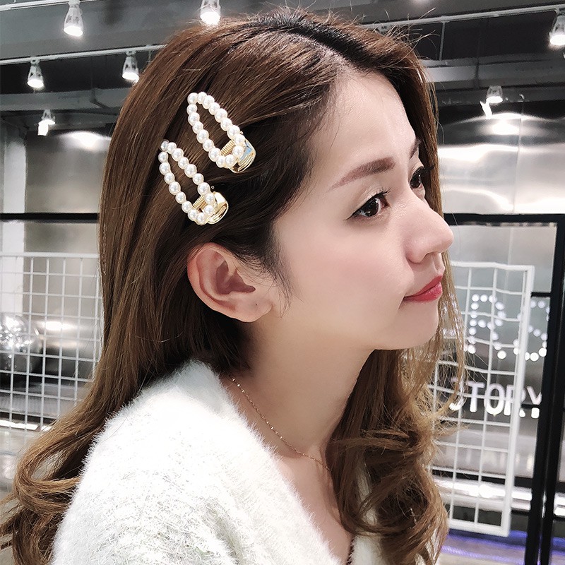 【5 Models】 Elegant Pearl Alloy Hairpin Flower Bangles Birthday Present