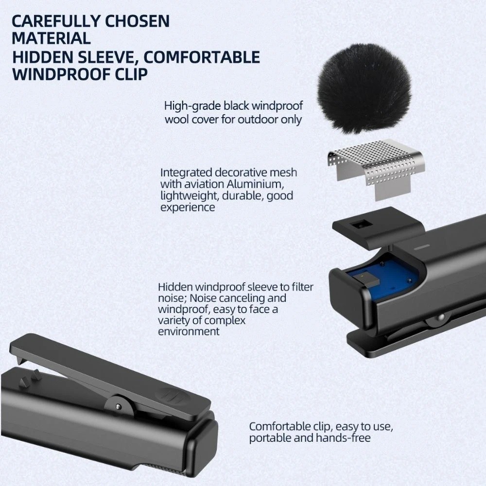 AKN88 - PICKOGEN EP033A-C Type-C - Mikrofon Lavalier Wireless isi 2 Pcs