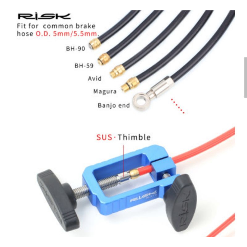 Risk Alat Pasang Olive Konektor Kabel Rem Sepeda Hydroulic Alat Tool Neddle Olive Connector Kabel Rem Hidrolik Shimano Avid Magura