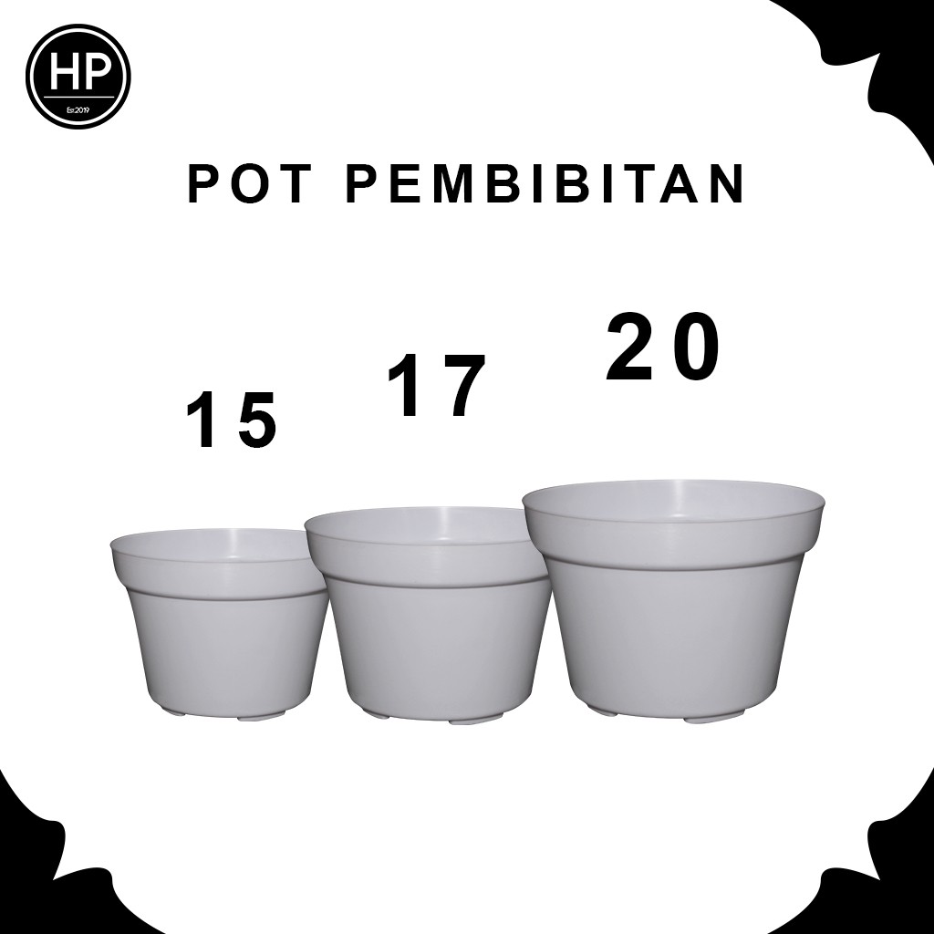 HPP - COD -POT TANAMAN PUTIH /POT 15-20 /POT PUTIH/POT WARNA/POT TANAMAN POLOS/POT PEMBIBITAN TANAMAN