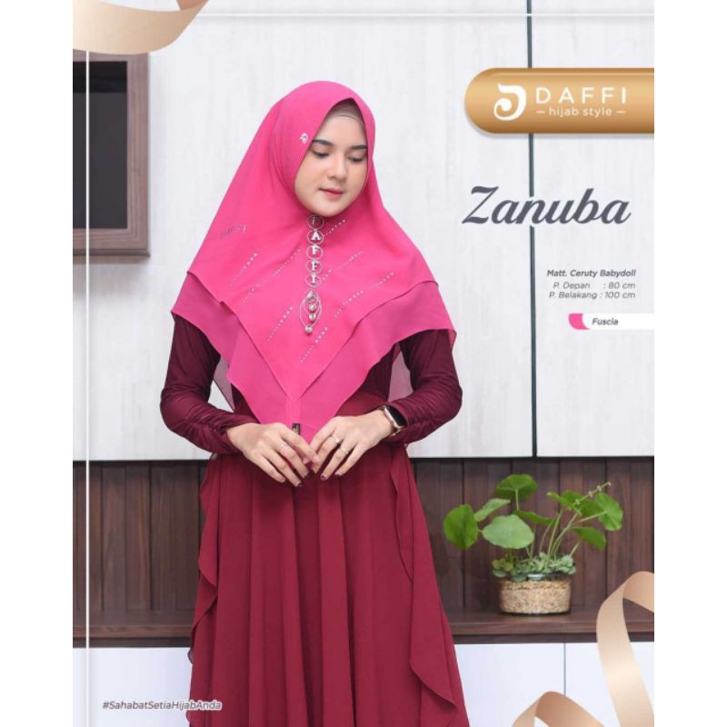 ZANUBA Hijab Cantik Double Layer Ceruty Babydoll ORI Daffi Hijab