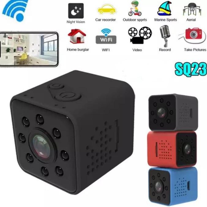 Spy Cam Kamera Pengintai Sq23 Mini Dv Wifi Action Camera Night Vision