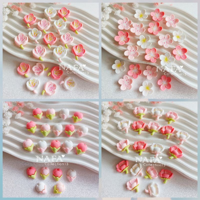 (10pcs) Clay Dove Korean flowers