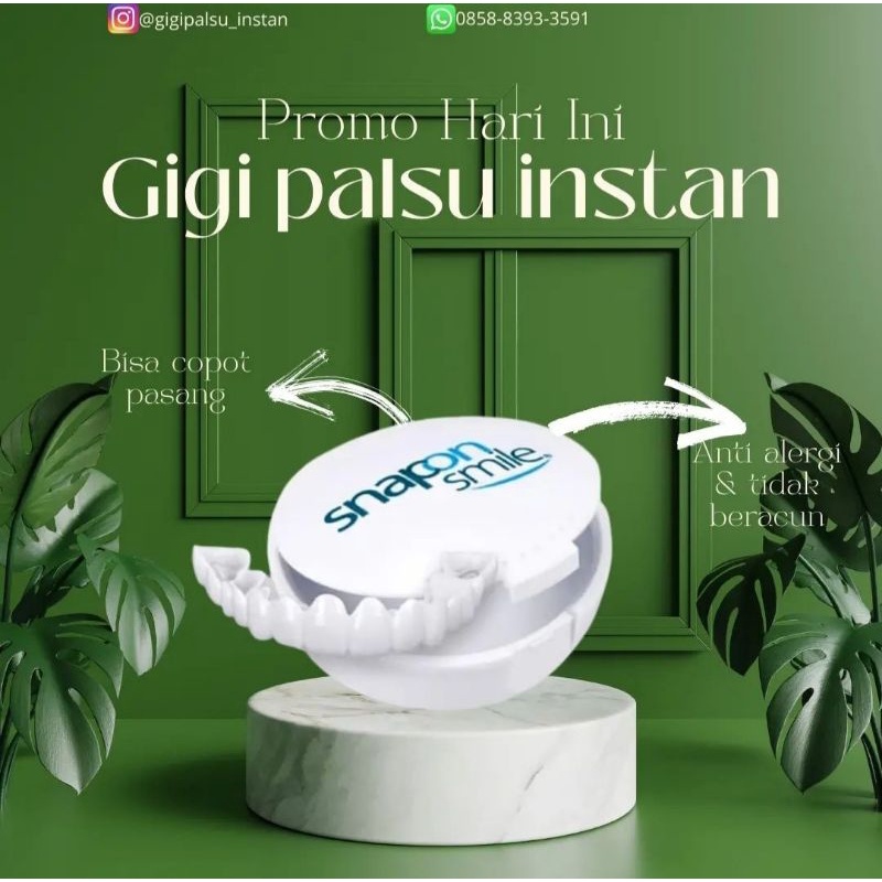 Gigi Palsu Instan Original Dewasa / Tinggal Pasang Satu Set Atas bawah