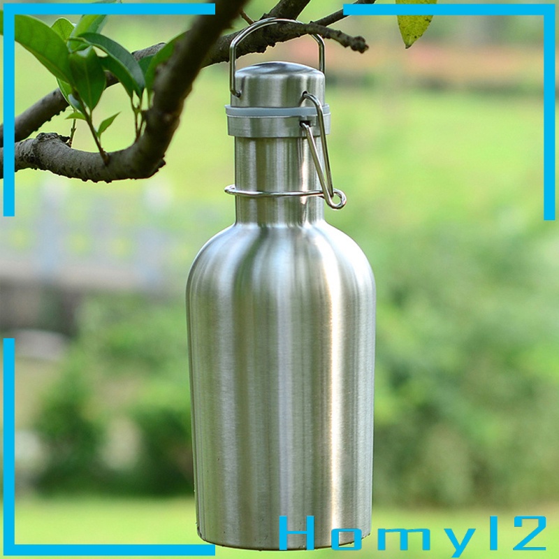 (Homyl2) Botol Minuman Bir 1000ml Bahan Stainless Steel