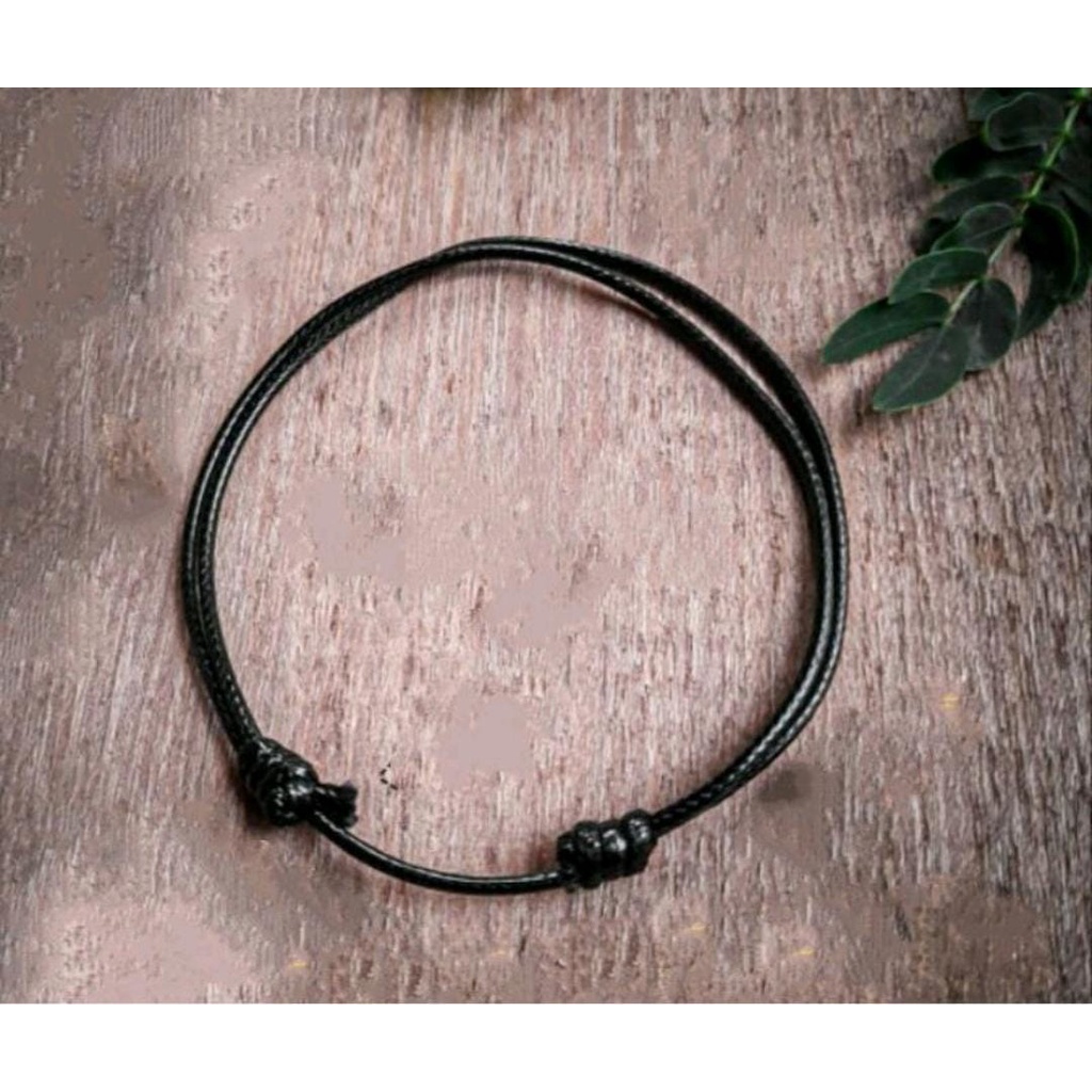 GELANG TALI HITAM KOREA IMPORT PRIA DAN WANITA 1.5 MM