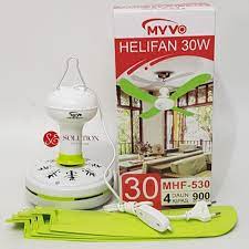 KIPAS GANTUNG ARASHI 30W BESAR HELI FAN 4 BALING 25W / 30WATT SUARA HALUS MOTOR BERKUALITAS MINIFAN AR 288