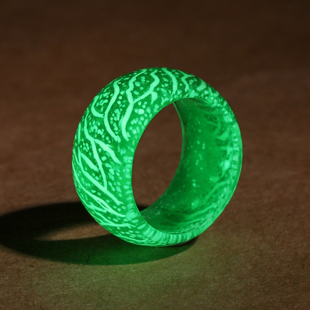 Huluboy Cincin Luminous Glow In The Dark Motif Retak Untuk Unisex