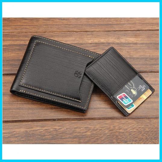 DOPET PRIA PENDEK KULIT PREIU KEREN WALLET CARD HOLDER TEPAT KARTU BIS