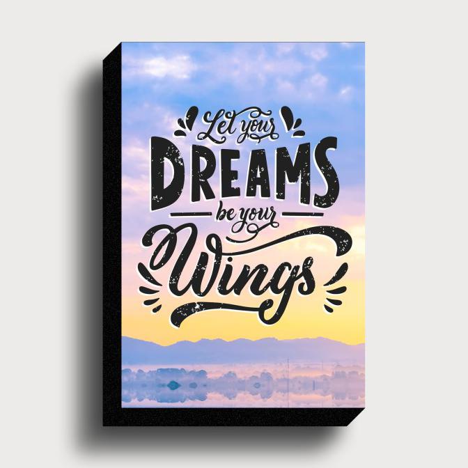 Hiasan Pajangan Dinding Pop Up Kayu Quotes Motivasi Dreams Be Youre JDB-338