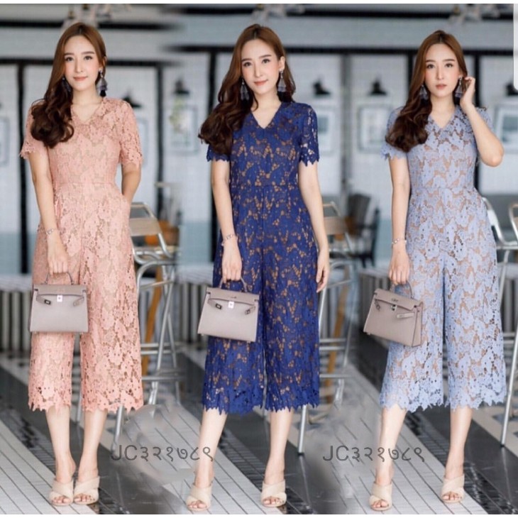 *[VLFK] Jumpsuit Eva / Jumpsuit Wanita Brukat / Jumpsuit Korea Wanita / Jumpsuit Brukat Terbaru / Jumpsuit