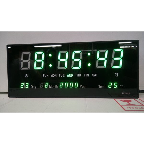 JAM DINDING DIGITAL LED TYPE TNT-3615 HIJAU