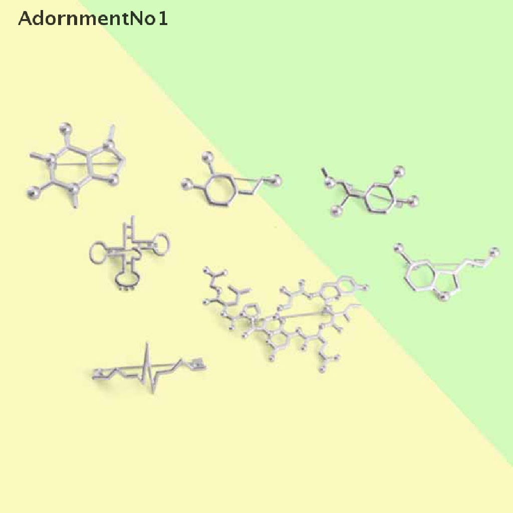 (AdornmentNo1) Pin / Bros Enamel Struktur Kimia Untuk Aksesoris Pakaian / Topi / Tas