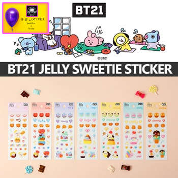 

BT21 Jelly Sweetie Deco Sticker/Laptop Mobile Calendar Diary Decorating/Gift