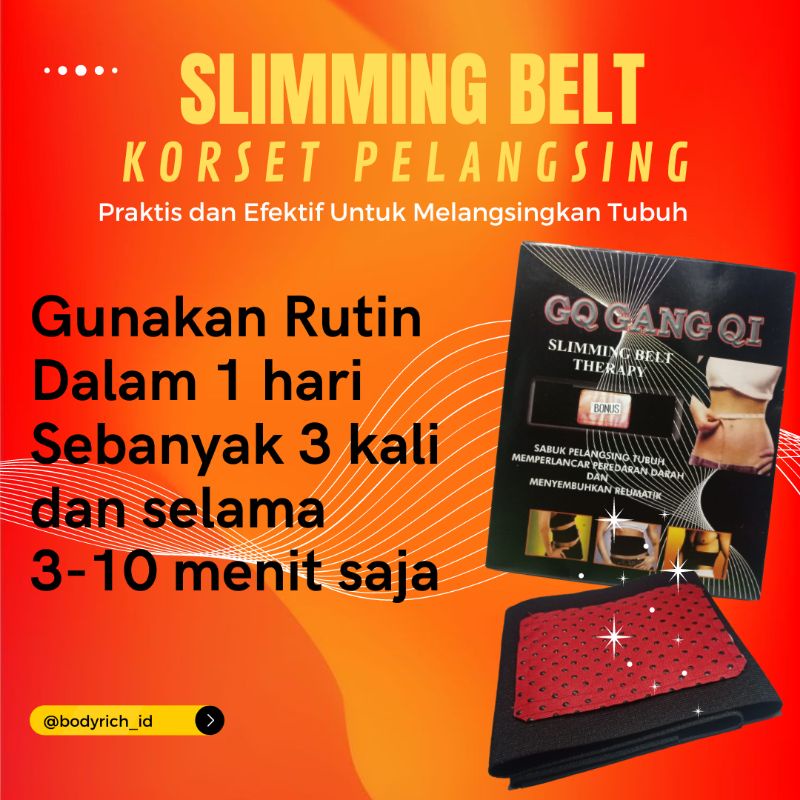 Korset Pelangsing Jumbo  Pengecil Perut  Buncit Pembakar Lemak SLIMMING BELT TERAPY GQ GANG-QI